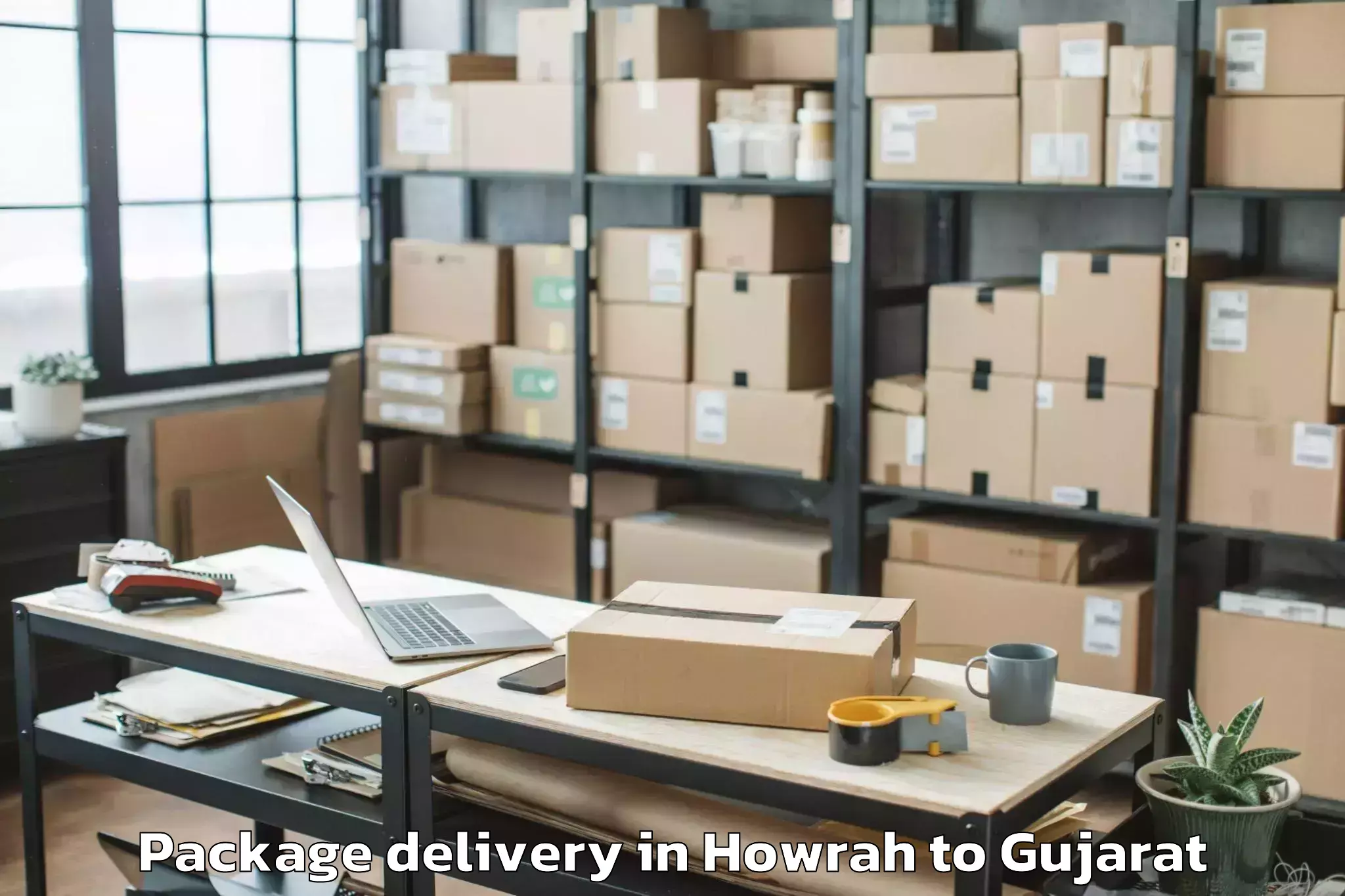 Quality Howrah to Amreli Package Delivery